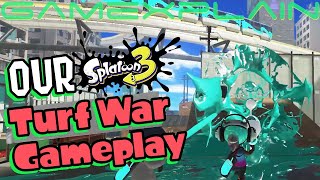 10+ Minutes of Turf War in Splatoon 3: Scorch Gorge + Eeltail Alley Gameplay!