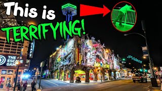 Gatlinburg AFTER DARK is WILD… Then I Went 400ft Up! (Space Needle & Earthquake) 