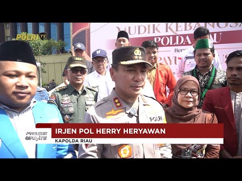 PRESISI UPDATE: KAPOLDA RIAU LEPAS 4 BUS MUDIK GRATIS KE SUMUT DAN SUMBAR 28/03/25 (10.00)