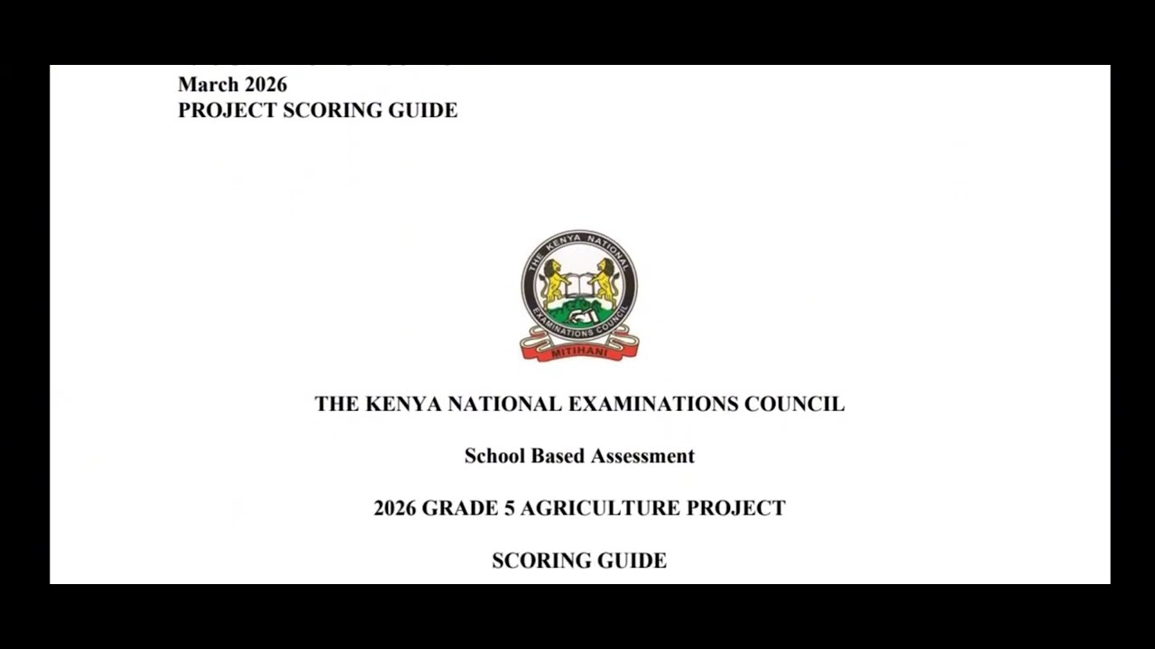 GRADE 5 AGRICULTURE PROJECT 2026 SBA WITH GUIDE