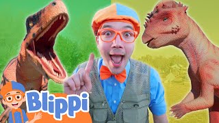 Blippi vs Dinosaurs - Playtime Escape! | Blippi - Learn Colors and Science