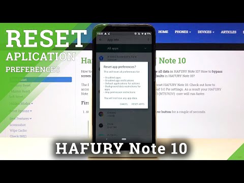 How to Reset App Preferences on HAFURY Note 10 – Restore App Preferences