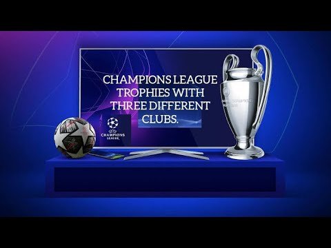Only Player to win UEFA CHAMPIONS LEAGUE Trophy with three different Clubs..