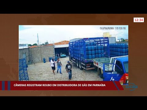 Câmeras registram roubo em distribuidora de gás em Parnaíba 07 02 2022
