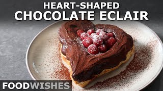 Heart Shaped Chocolate Eclairs