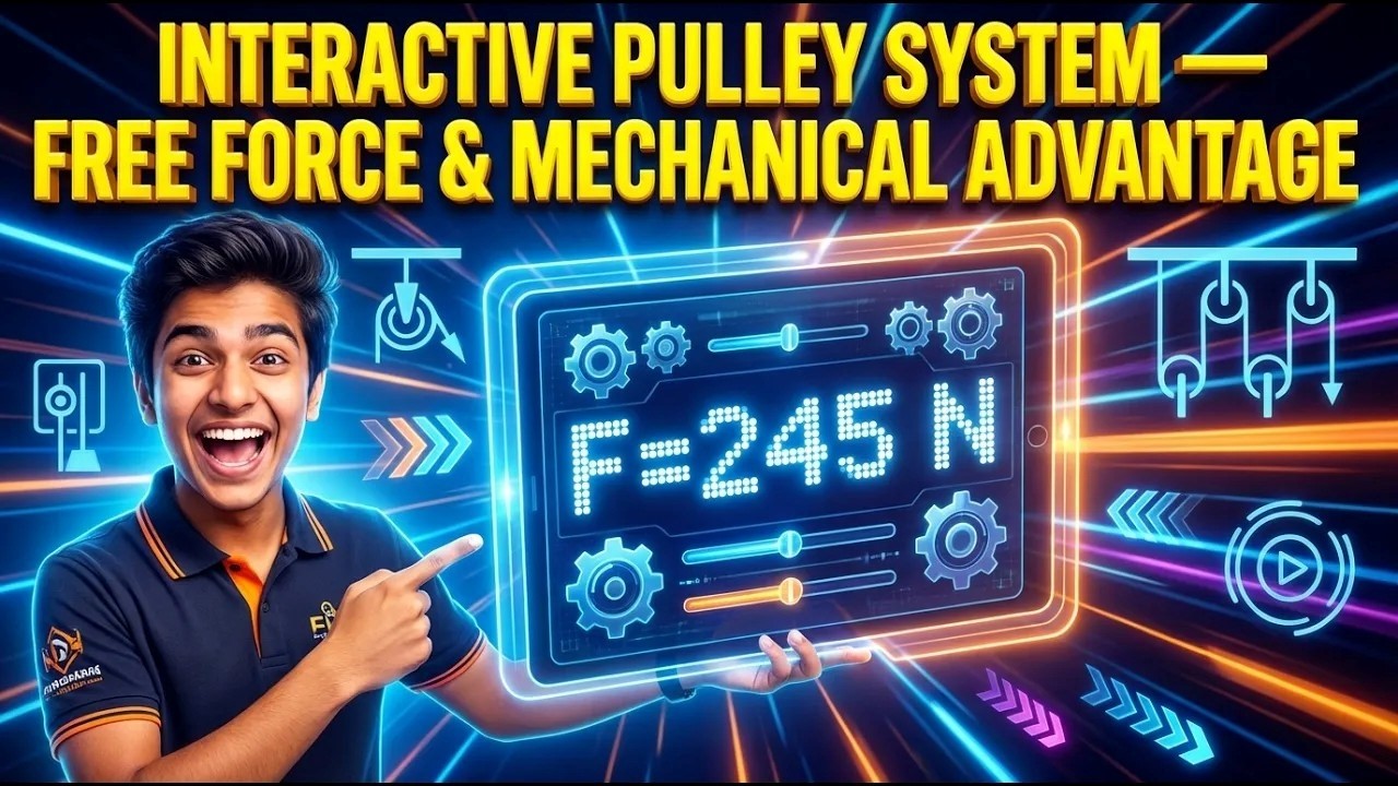 Interactive Pulley System Calculator — Free Force & Mechanical Advantage Tool