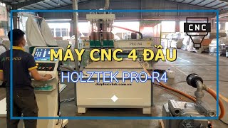 ✅ Vân Hành Máy CNC 4 Đầu Pro-R4 Khoan, cắt ván gỗ công nghiệp làm Nội Thất