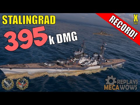 DAMAGE RECORD! Stalingrad 400k damage | World of Warships Gameplay