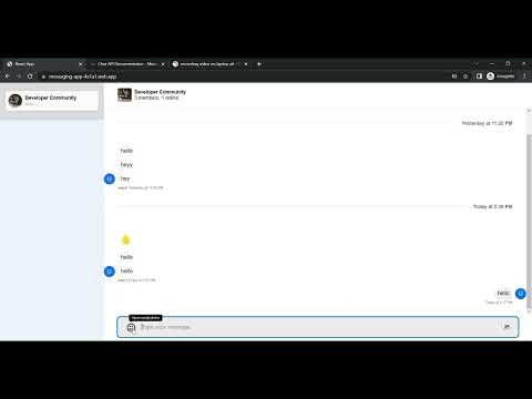 Message web-app build using Stream's chat API