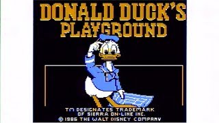 Donald Duck's Playground (1986) - (TRS-80 Color Computer) (Real Hardware) Gameplay