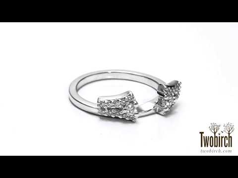0.3ct. Double Row Ring Wrap - TwoBirch TB-WRAP-0051-WG-F