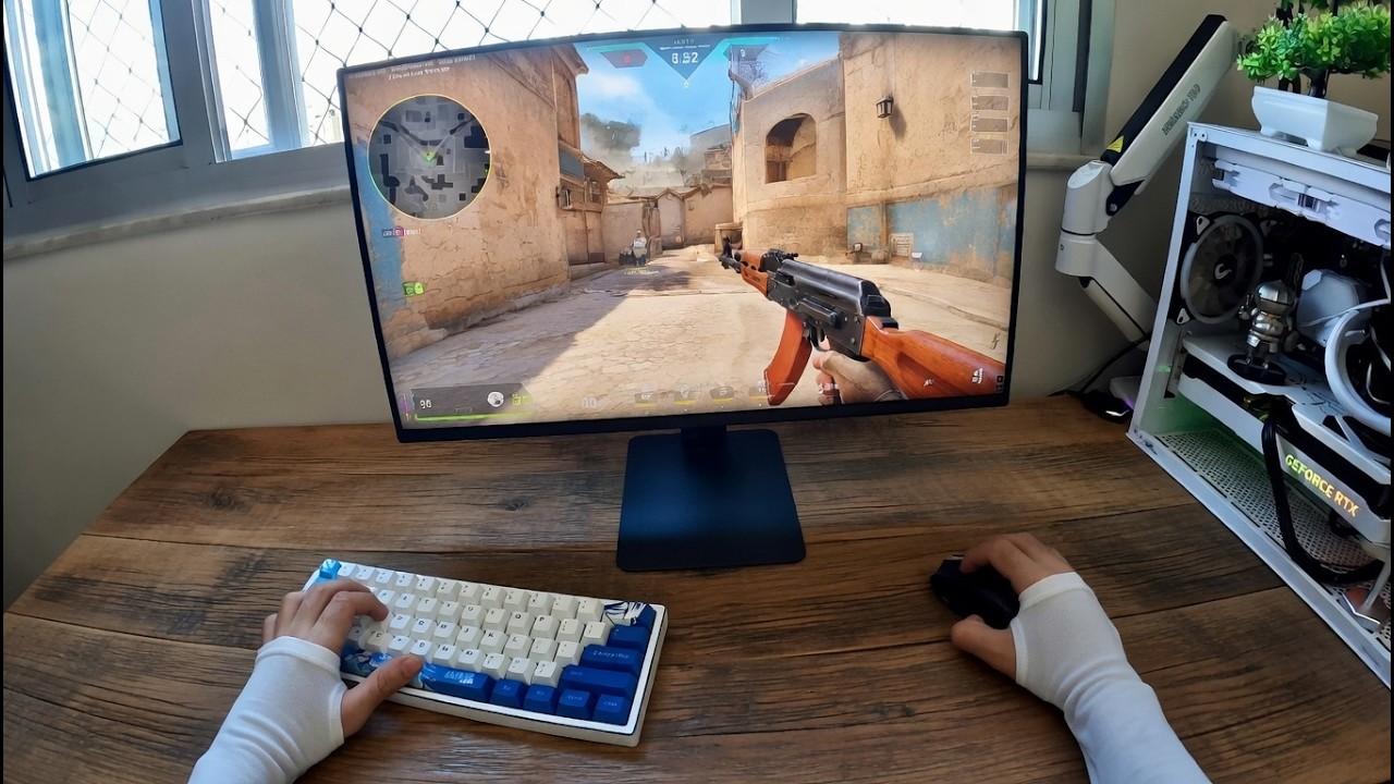 Miniatura da avaliação em vídeo de Monitor LG UltraGear 24G411A-B 24 Polegadas Full HD 144Hz