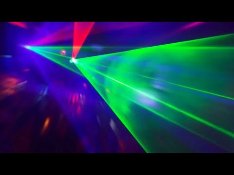 Dance Lights Effect Video Background Neon Disco Party in Room