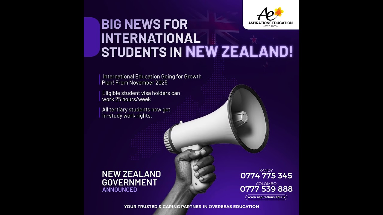 🌏✨ Big News for International Students in New Zealand!