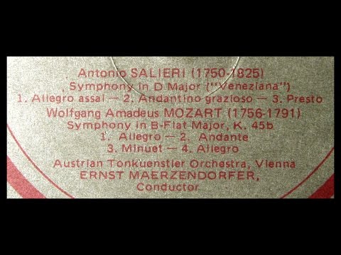 A Salieri / Ernst Maerzendorfer, 1961: Symphony in D Major ("Veneziana")