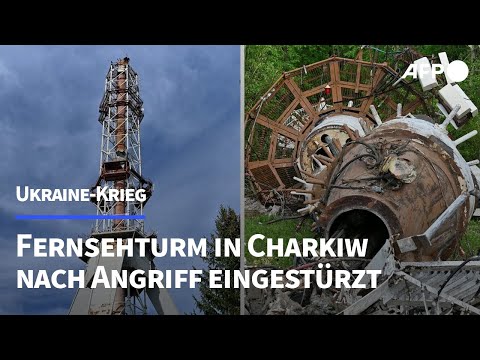 Fernsehturm in Charkiw nach Angriff eingestürzt | AFP