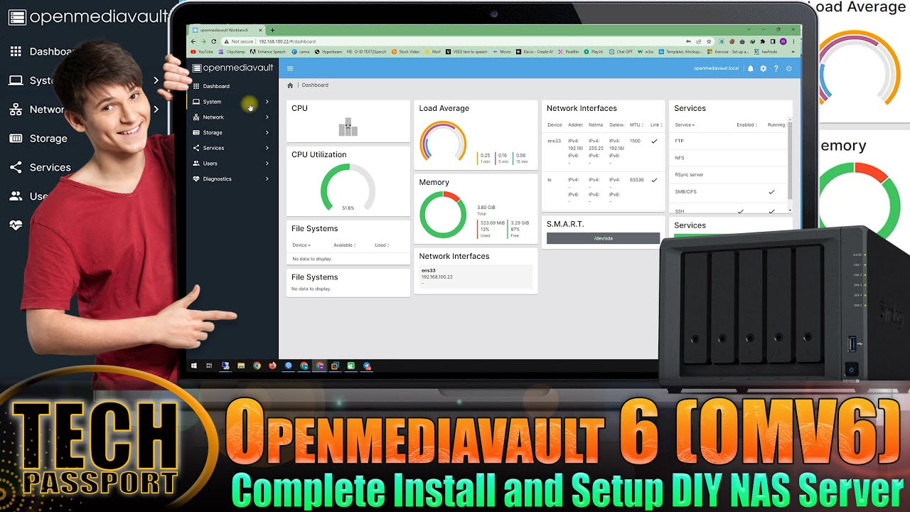 Openmediavault 6 (OMV6) Install & Setup | Build your own NAS | SMB/CIFS, NFS, FTP, & WebDAV / DLNA