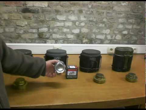 Alcohol burners on a Swedish army stove / SVEA vs Tatonka vs Trangia military burner