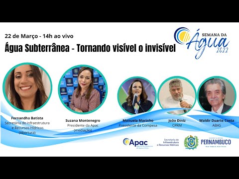 Semana da Água Apac 2022 - 22 de Março - Água Subterrânea - Tornando visível o invisível