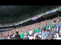 Northern Ireland fans singing 