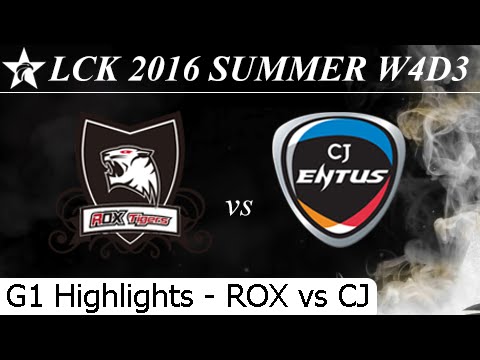 ROX vs CJ Game 1 Highlights + Total Damage - LCK Summer 2016 W4D3M3 Rox Tigers vs CJ Entus