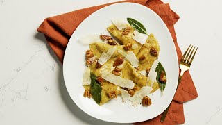 Pecan and Mascarpone Ravioli with Brown Butter Sage Sauce