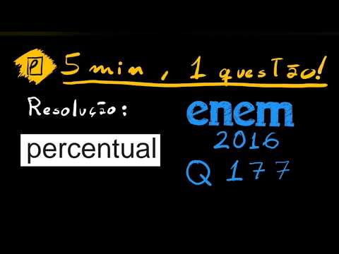 📗 Questão 177 - cálculo de Porcentagens ✍️ | prova azul | Enem 2016 | Prático
