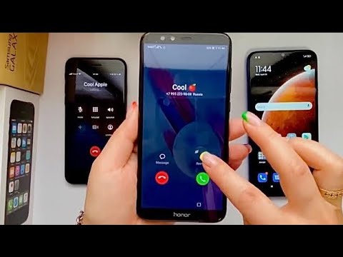 Triple calls Apple IPhone 7 vs Xiaomi Redmi Note 8 vs Honor 9 Lite/ Incoming & outgoing calls