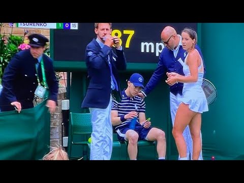 BALLJUNGE: BRITISCHER TENNIS-STAR JODIE BURRAGE WIRD ZUR RETTERIN - BURRAGE helps ailing ball boy -