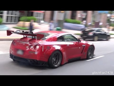Akrapovic Exhaust Liberty Walk Nissan R35 GTR Acceleration