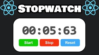 Build a Stopwatch using React in 20 minutes! ⏱
