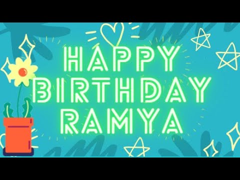 Happy Birthday Ramya