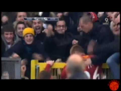 gol roma siena 2-1 gol con mitica esultanza di carlo zampa