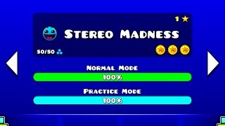Geometry Dash Walkthrough - Level 1 (Stereo Madness) [ALL COINS]