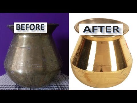 How to clean brass vessels at home/ very easy/ the best tric...