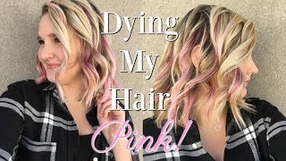 PERFECT PINK HIGHLIGHTS AT HOME! | Trying Loreal Colorista and Washing It Out