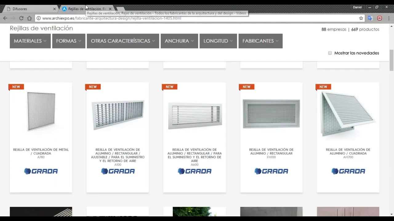 Tipos de Difusores y rejillas en Ventilación y Aire Acondicionado