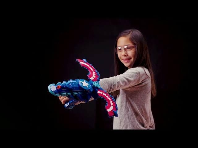 Vídeo relacionado con Nerf Avengers Mech Strike Monster Hunters Iron Man Monster Blast Blade