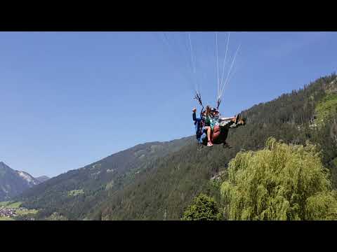 Landung in Mayrhofen beim Hotel Edenlehen