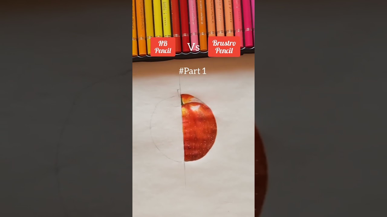 HB pencils vs Brustro pencils #shorts #drawingchallenge @PapersLovePaintings