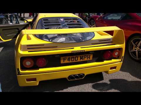 Ferrari F40 start-up at oulton park