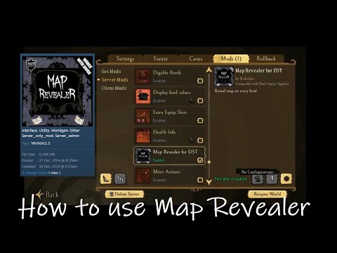 How to use Map Reveal DST by Kuloslav | Don't Starve Together | Escane Ikari