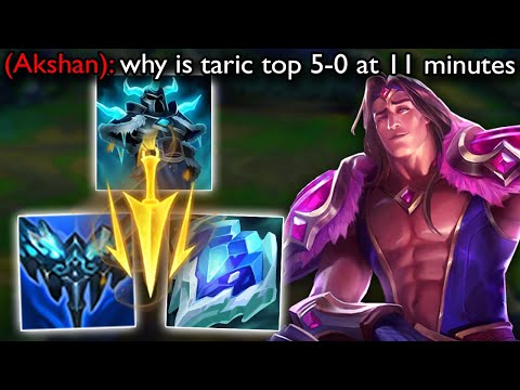 I play Taric Top but embarrass the enemy and become 5-0 at 11 minutes (Ultimate Raid Boss Build)