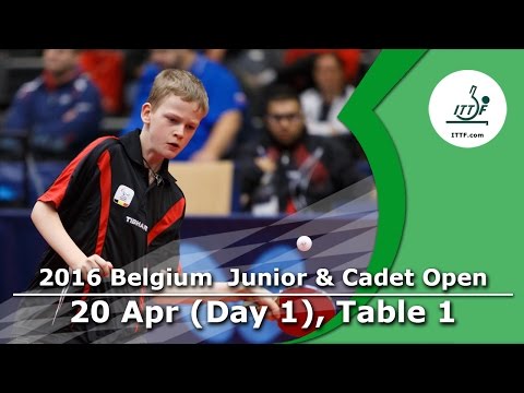 2016 Belgium Junior & Cadet Open - Day 1 LIVE (TABLE 1)