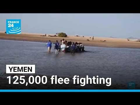 ‘We cried the whole way’: Refugees flee Yemen fighting