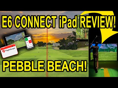 E6 Connect iPad Review - Playing Pebble Beach with Flightscope Mevo Plus