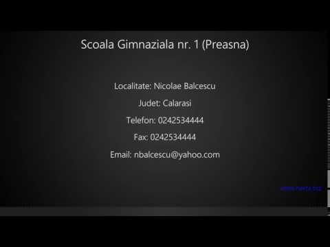 Scoala Gimnaziala nr. 1 (Preasna) Nicolae Balcescu
