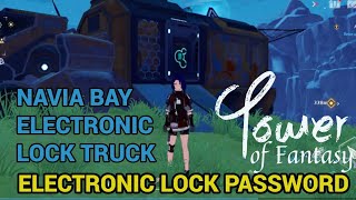 Electronic Lock Password Truck Structure Navia Bay - Tower Of Fantasy