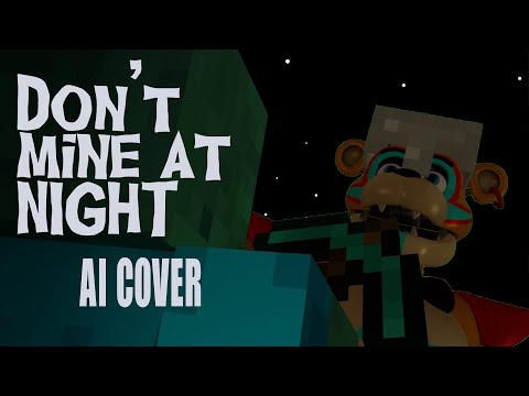 Glamrock Freddy, Don't Mine At Night Minecraft Parody (AI COVER)