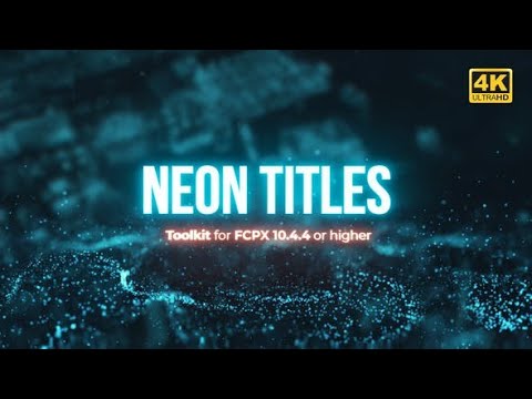 Apple Motion Template: Neon Titles Toolkit